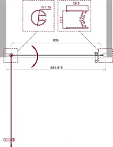 Душевая дверь BelBagno Uno 90x190 UNO-B-1-90-C-Cr прозрачная