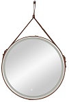Зеркало Art&Max Milan 80x80 с подсветкой, коричневый