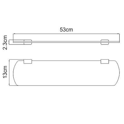 Полка WasserKRAFT Sauer K-7924 золото