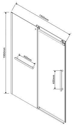 Душевая дверь Vincea Сomo Soft VDS-1CS150CLB 150x195 черный, прозрачная