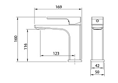 Смеситель для раковины Grossman Pragma 510.K35.03.210 черный матовый