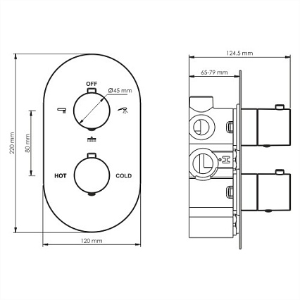 Смеситель для ванны WasserKRAFT Elbe 7444 Thermo черный