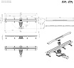 Душевой лоток Am.Pm MasterFlow W01SC-S11-080-05BM 80 см, комб.затвор, решетка Slim Line, черный матовый