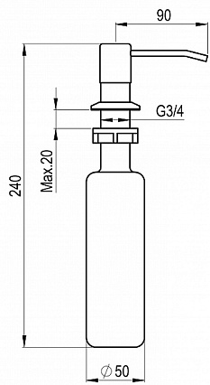 Дозатор жидкого мыла Granula GR-1403 черный