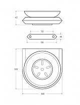 Мыльница подвесная Cezares LINER-SODS-01 хром