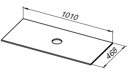 Столешница Allen Brau Fantasy 100 см graphite structure, 1.11010.GR-S