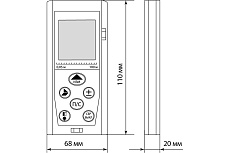 Лазерная рулетка TDM ЛР-100 дальность 100 м, точность 2 мм, подсветка, IP54, 2хAAA, “Алмаз” SQ1018-0203