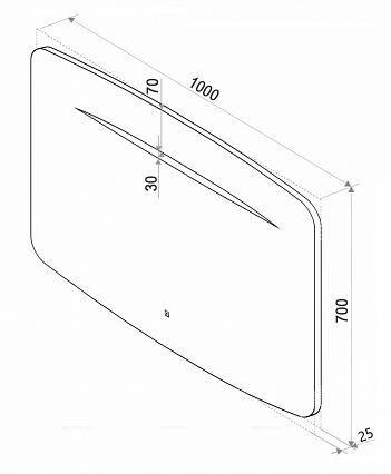 Зеркало Континент Rapid LED 100x70 см с подсветкой ЗЛП911