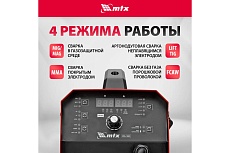 Инверторный аппарат полуавтоматической сварки MTX mig-180s, 180a, пв, катушка 5 кг 94302