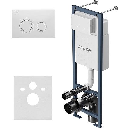 Инсталляция для унитаза Am.Pm ErgoFit I012711.0101 с клавишей, белый глянец