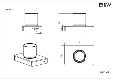 Держатель для стакана Black&white Gravity GA-9605GM оружейная сталь