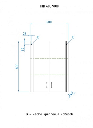 Шкаф подвесной Style Line Эко Стандарт 60 см белый ЛС-00000169