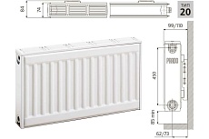 Стальной панельный радиатор Prado CLASSIC 20x500x2000 C205002000