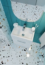 Мебель для ванной 1MarKa July 50 см подвесная, белый глянец