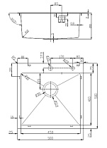 Кухонная мойка D&K 50 см DKS505006 графит