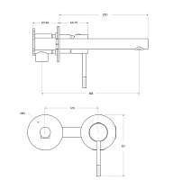 Смеситель для раковины Cezares RELAX-BLI2-2-GM-W0 оружейная сталь