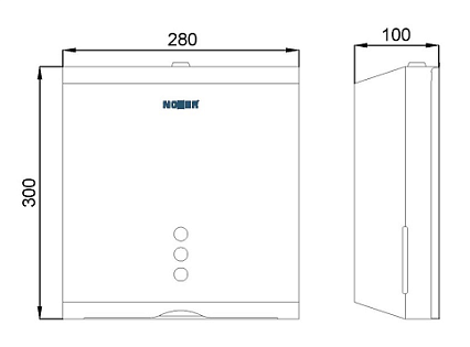 Диспенсер для бумажных полотенец Nofer 04006.W из стали белый 30х28х10 см