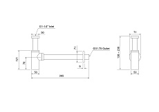 Сифон для раковины Aquatek AQ6012PG полированное золото