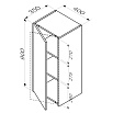 Шкаф пенал Am.Pm Func 40x90 см белый матовый M8FCH04029WM