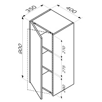 Шкаф пенал Am.Pm Func 40x90 см белый матовый M8FCH04029WM