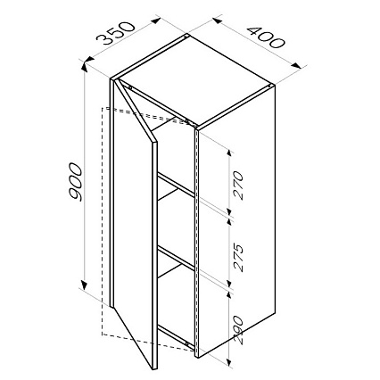 Шкаф пенал Am.Pm Func 40x90 см белый матовый M8FCH04029WM