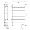 Полотенцесушитель электрический Domoterm Классик DMT 109-6 50x80 EK ТЭН справа, белый