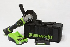 Аккумуляторная угловая шлифовальная машина GreenWorks GD24AG 3200207UA