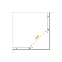 Душевой уголок RGW Passage PA-030B 90x90 прозрачное, черный 3508103099-14