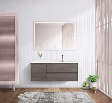 Тумба с раковиной BelBagno Kraft 120 см, 2 ящика, 1 дверца, правая Cemento Grigio