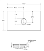 Столешница BelBagno 80 см KEP-80-MGL-W0 без отверстия под смеситель, Marmo Grigio Lucido