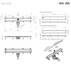 Душевой лоток Am.Pm MasterFlow W01SC-U11-070-04BM 70 см, комб.затвор, решетка под плитку, черный матовый