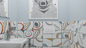 Дизайн проект туалета «Абстракционизм»