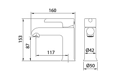 Смеситель для раковины Grossman Galaxy 510.K35.01.420 графит сатиновый