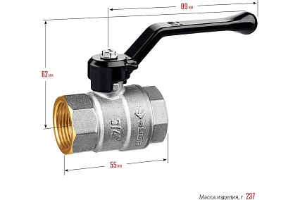 Шаровой кран Зубр полнопроходной "мама-мама", 3/4" 51322-3/4