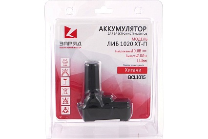 Аккумулятор ЛИБ 1020 ХТ-П (для HITACHI 10.8В, 2.0Ач, Li-Ion) Заряд 6126489