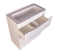 Мебель для ванной Style Line Бергамо мини Люкс Plus 70 см напольная, белый антискрейч