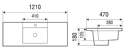 Раковина WeltWasser Deilbach 7505-120 120 см, 10000004635 белый