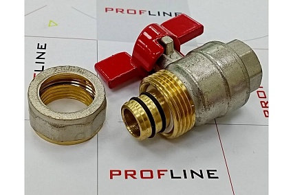 Кран шаровой для м/п труб PROFLINE цанга-гайка 20x1/2 УТ-00036229