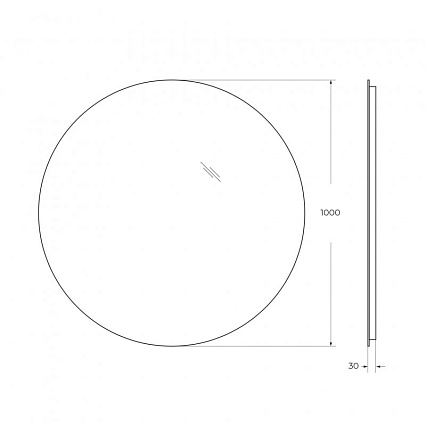 Зеркало BelBagno SPC-INT-1000-LED 100x100 см с подсветкой