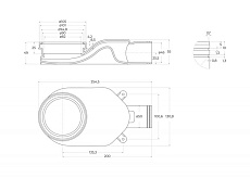 Душевой лоток Belbagno Luce BB-LD-LUCE-70-BIANCO 70 см, комб.затвор, решетка под плитку, белый матовый