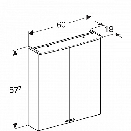 Мебель для ванной Geberit Smyle Square 60 см, 3 в 1, орех пекан