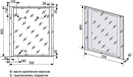 Зеркало Style Line Прованс 70 см