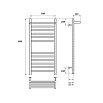 Полотенцесушитель электрический Point PN10158SPE П11 50x80 с полкой, хром