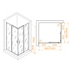Душевой уголок RGW Passage PA-040B 100x90 матовое, черный 3508104090-24