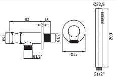 Душевой гарнитур Plumberia Shower HST3018NO черный матовый