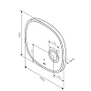 Зеркало Am.Pm Func 55 см, с подсветкой, косм.зеркалом M8FMOX0553SA
