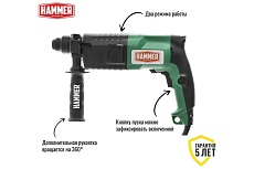 Перфоратор Hammer (13180) 620вт sds+ 18мм 0-1100 об/мин 2,2дж 2 режима коробка PRT620D