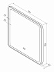 Зеркало Континент Russo Led 70x70 см с подсветкой, антипар ЗЛП2497