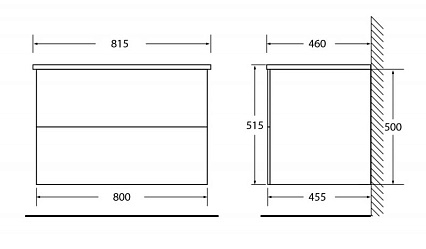 Тумба с раковиной BelBagno Etna 81x46x53 см Rovere Bianco