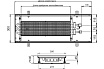 Внутрипольный водяной конвектор с решеткой KVZ KVZ-300-80-1400-UA/RRA-300-1400-A